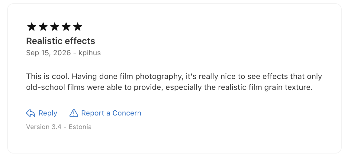 User review of PureRaw app